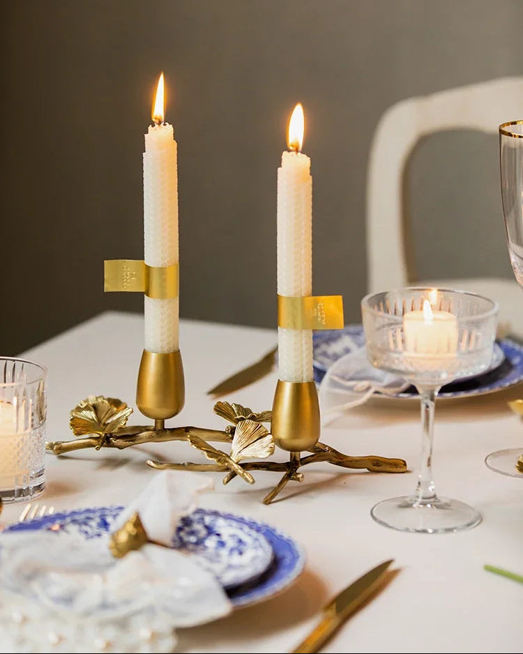 Nature Butterfly Design Brass Candle Holder / Ruchi