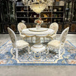 European Wooden Round Dining Table With 6 Chairs / Ruchi