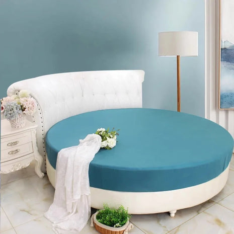 Modern Cotton Fitted Sheet For Round Bed / Ruchi