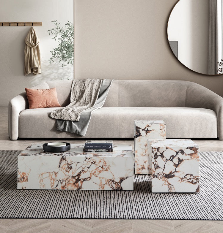 Modern Rectangular Marble Coffee Table / Ruchi