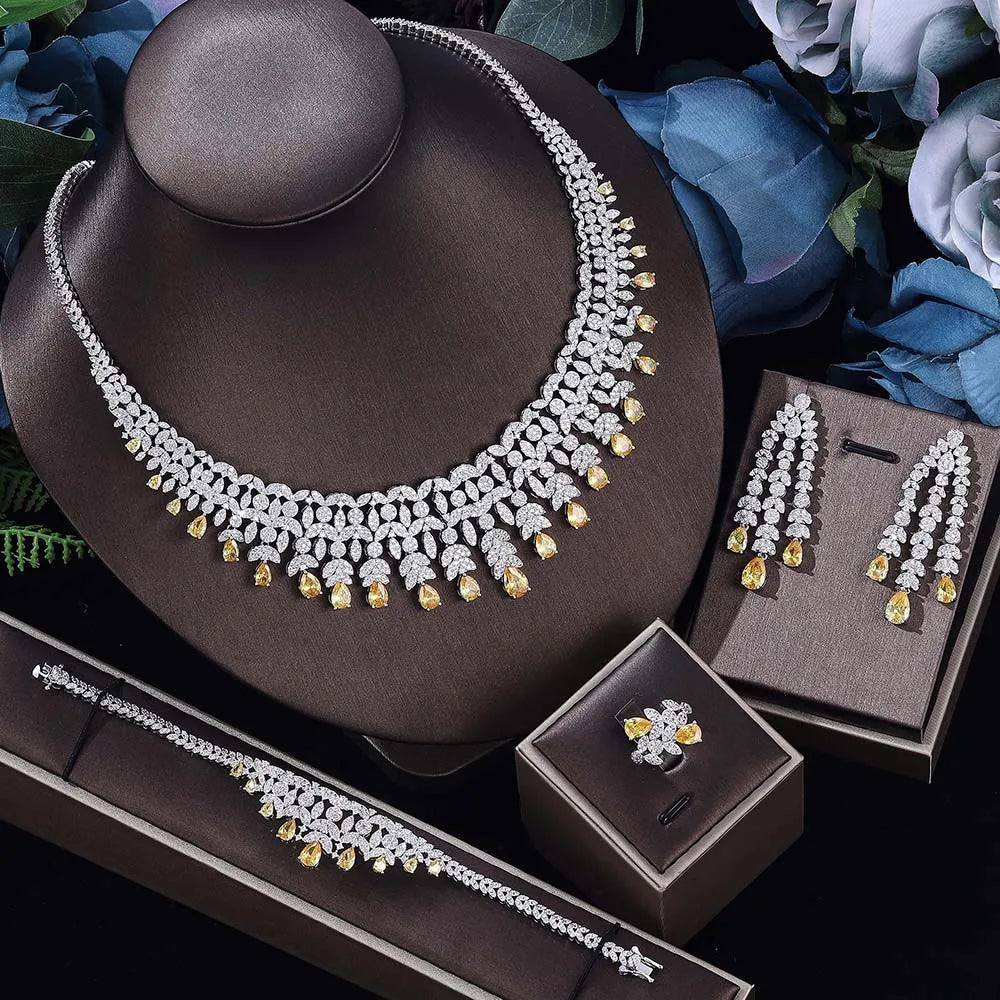 4 Piece Metal Jewelry Necklace Set / Ruchi