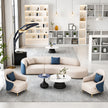 3 Piece Curved Leather Sofa Set / Ruchi