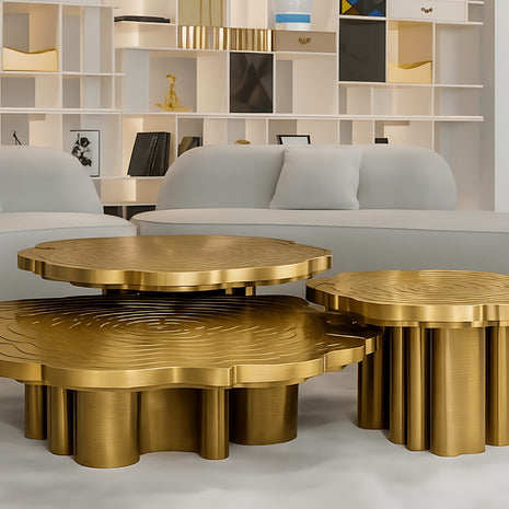 3 Piece Luxury Metal Coffee Table / Ruchi