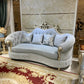 4 Piece Velvet Upholstered European Sofa Set / Ruchi
