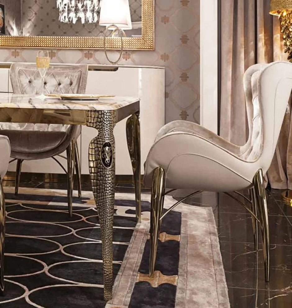 Modern Marble Dining Table Set with Chairs / Ruchi