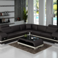L-Shaped Leather Sectional Sofa With Storage