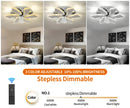 Modern Remote Control Ceiling Fan With LED Light