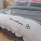 Round Cotton Fitted Bedsheet Bed-skirt Set / Ruchi