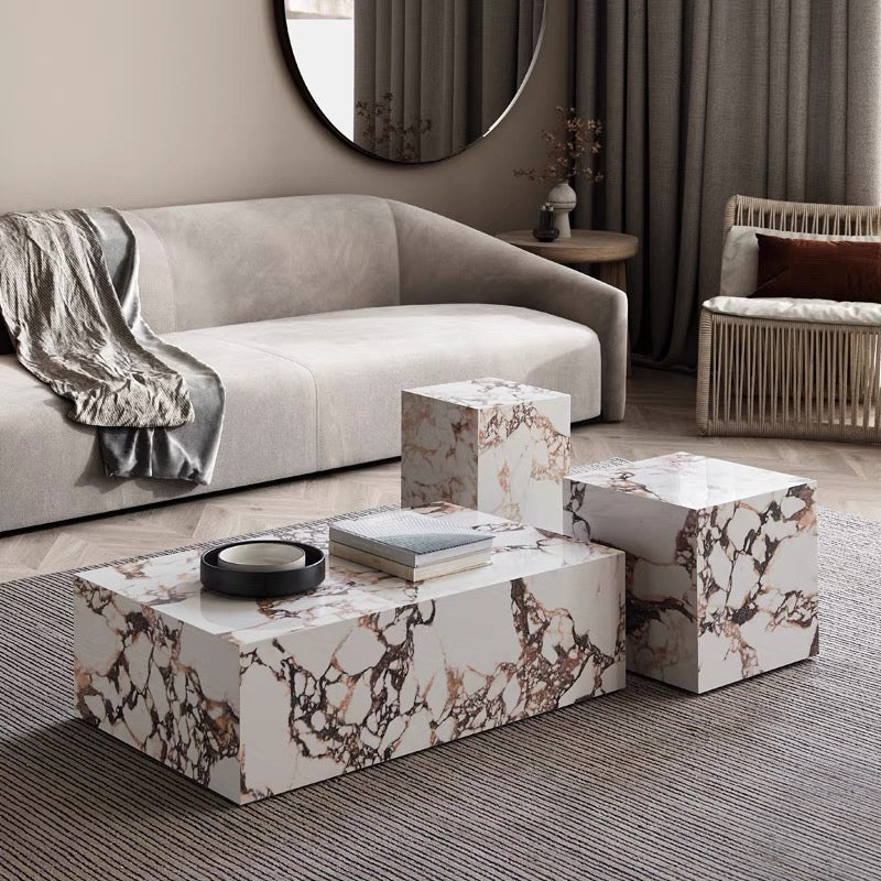 Modern Rectangular Marble Coffee Table / Ruchi