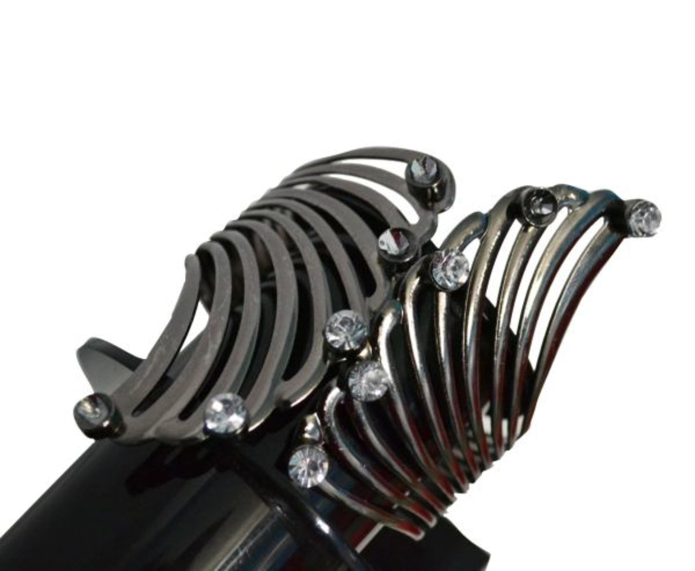 Stone Beaded Metal Cuff Bracelet / Ruchi