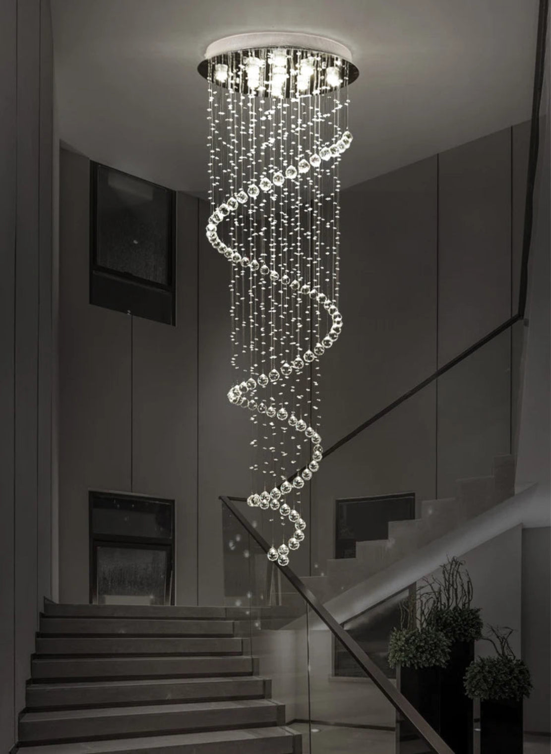 Remote Control LED Chandelier For Dining Room / Ruchi
