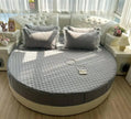 Cotton Round Fitted Bedsheet And Pillows