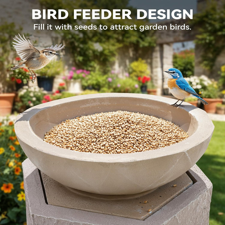 32-inch Resin and Fiberglass Outdoor Fountain with LED / Ruchi
