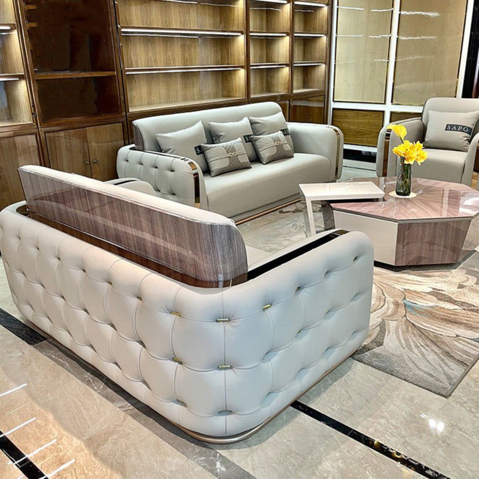 Modern Living Room Leather Sofa Set / Ruchi