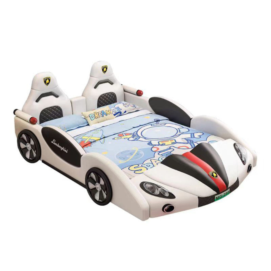Car Theme Childrens LED Leather Bed / Ruchi