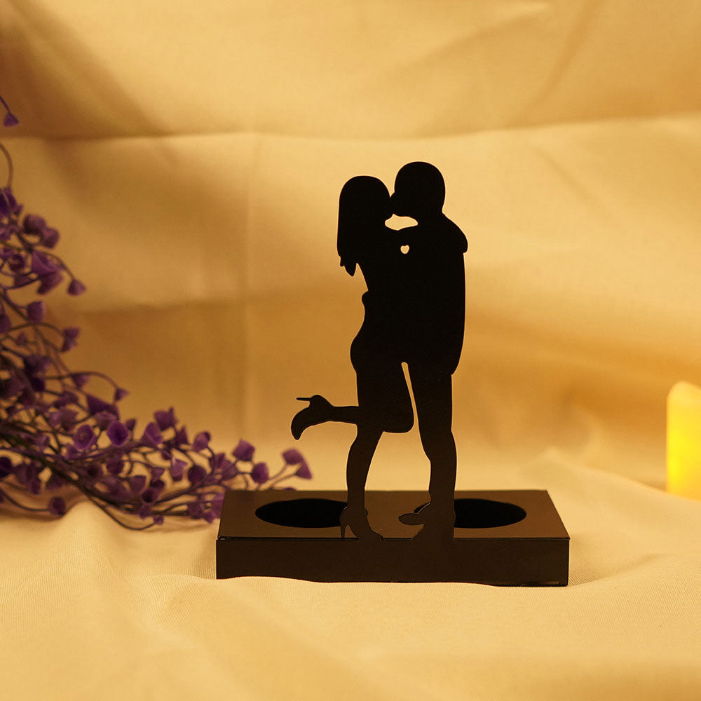 Romantic Couple Decorative Metal Candle Holder / Ruchi