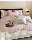 French-Style Fitted Floral Cotton Bedding Set / Ruchi