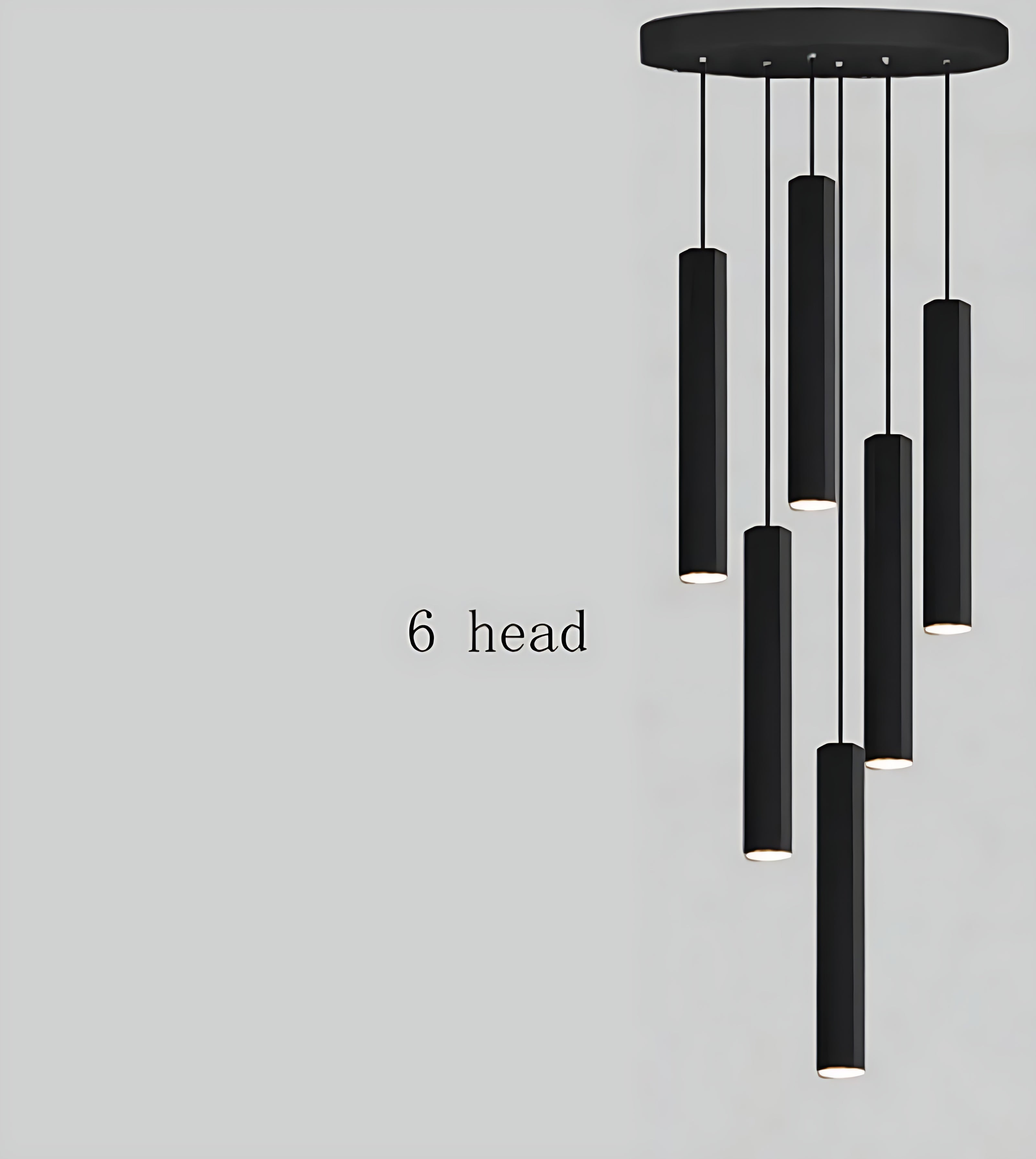 Black Modern LED Pendant Lighting / Ruchi
