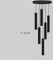 Black Modern LED Pendant Lighting / Ruchi