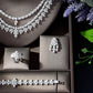 4 Pcs Bridal Beauty Cubic Zirconia Crystal Metal Jewelry Set / Ruchi