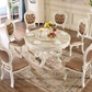 Marble Dining Table Set In Round European / Ruchi