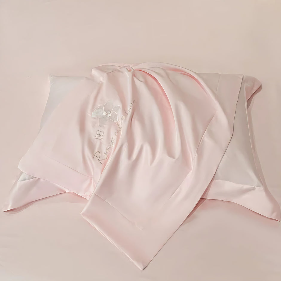 4Pcs Floral Cotton Polyester Fitted Bedding Set