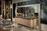 Shiny Marble Top Dining Table Set / Ruchi