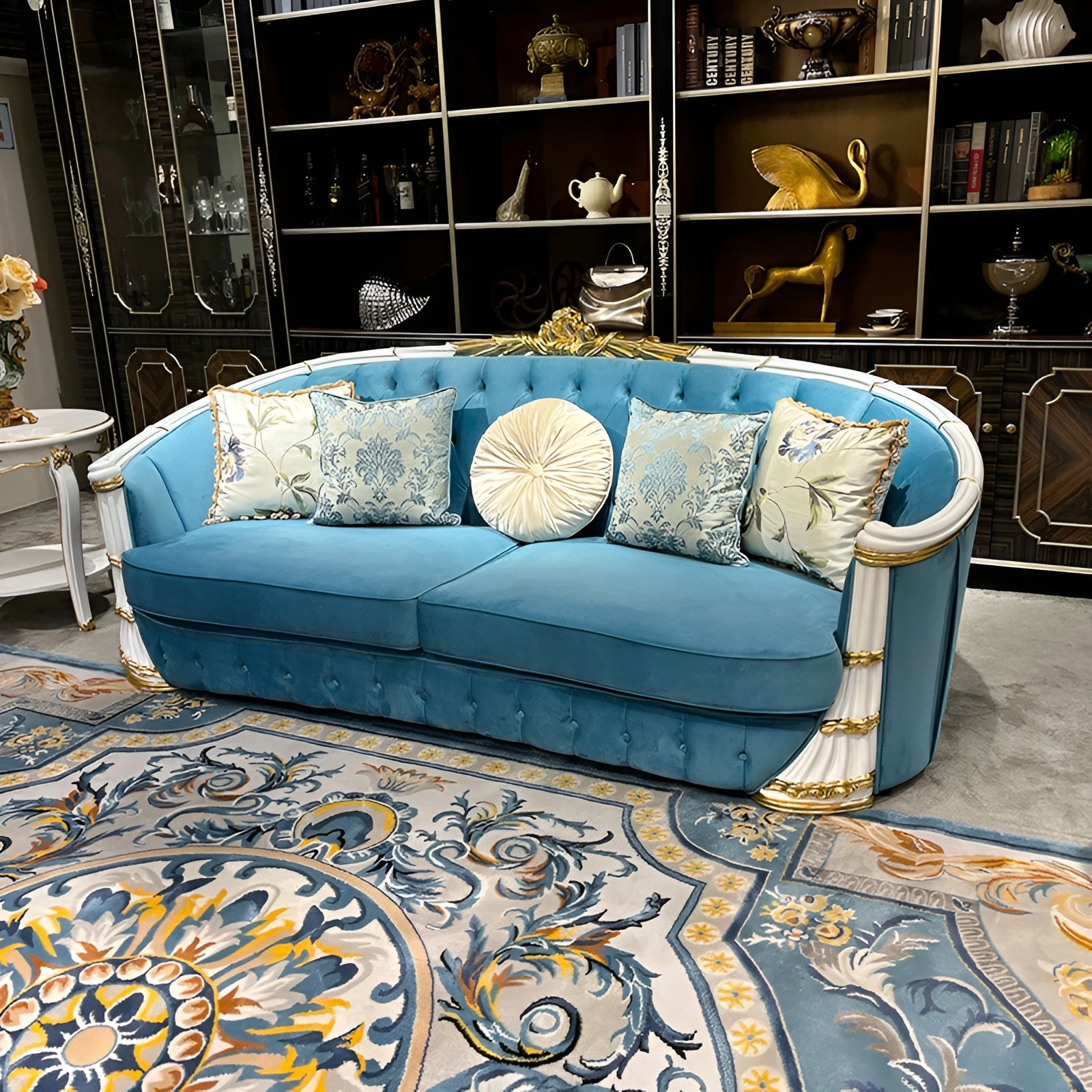 Velvet European Sofa Set of 3 / Ruchi
