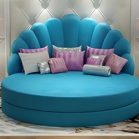 Luxury Velvet Round Bed / Ruchi