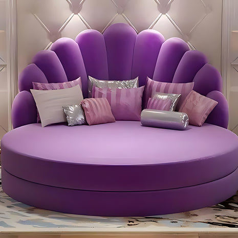 Luxury Velvet Round Bed / Ruchi