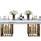 7 Pieces Marble Top Dining Table And Chairs Set / Ruchi