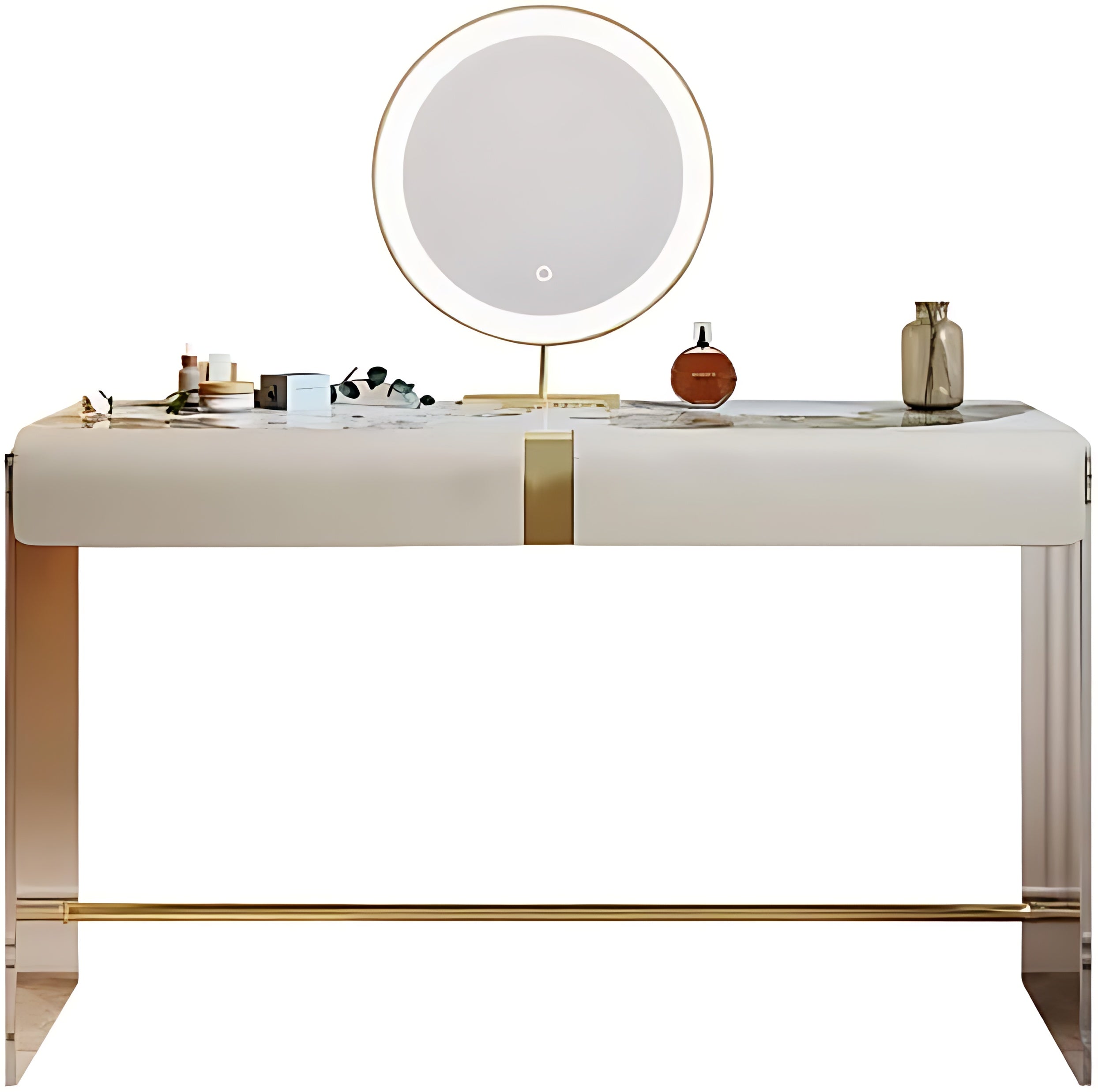 Modern Button Tufted Leather Bed