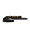 Spacious Leather Modular Sectional Sofa With Chaise / Ruchi