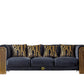 Modern Luxurious Black Velvet Sofa Set