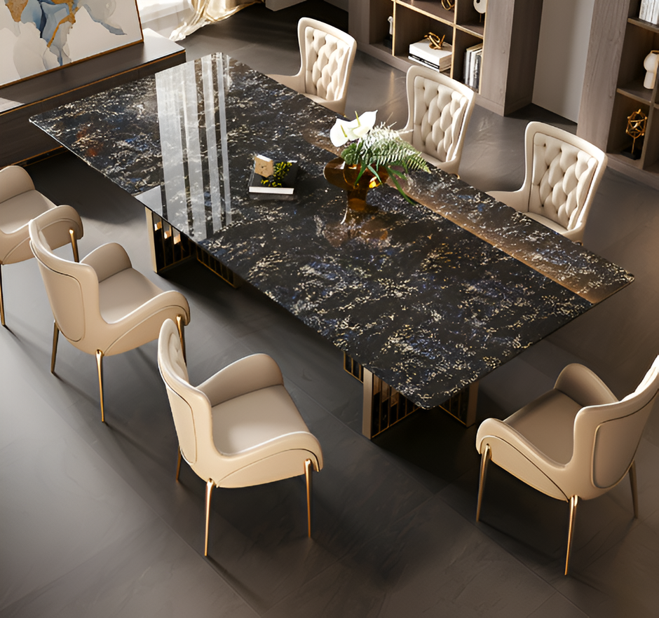 Rectangular Marble Modern Dining Table Set / Ruchi