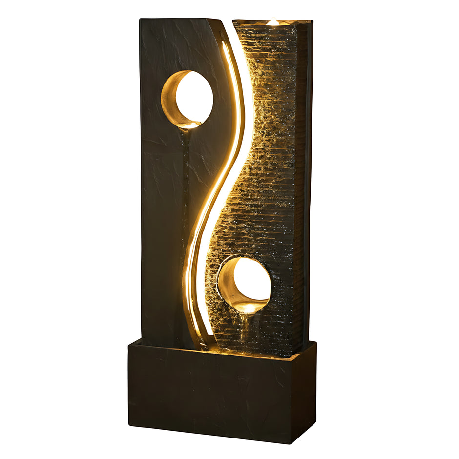 47 Inch Indoor Outdoor Resin LED Water Fountain / Ruchi