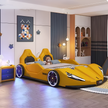 Kids' LED Leather Car Bed