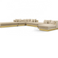 Fabric Upholstered Sectional Sofa / Ruchi