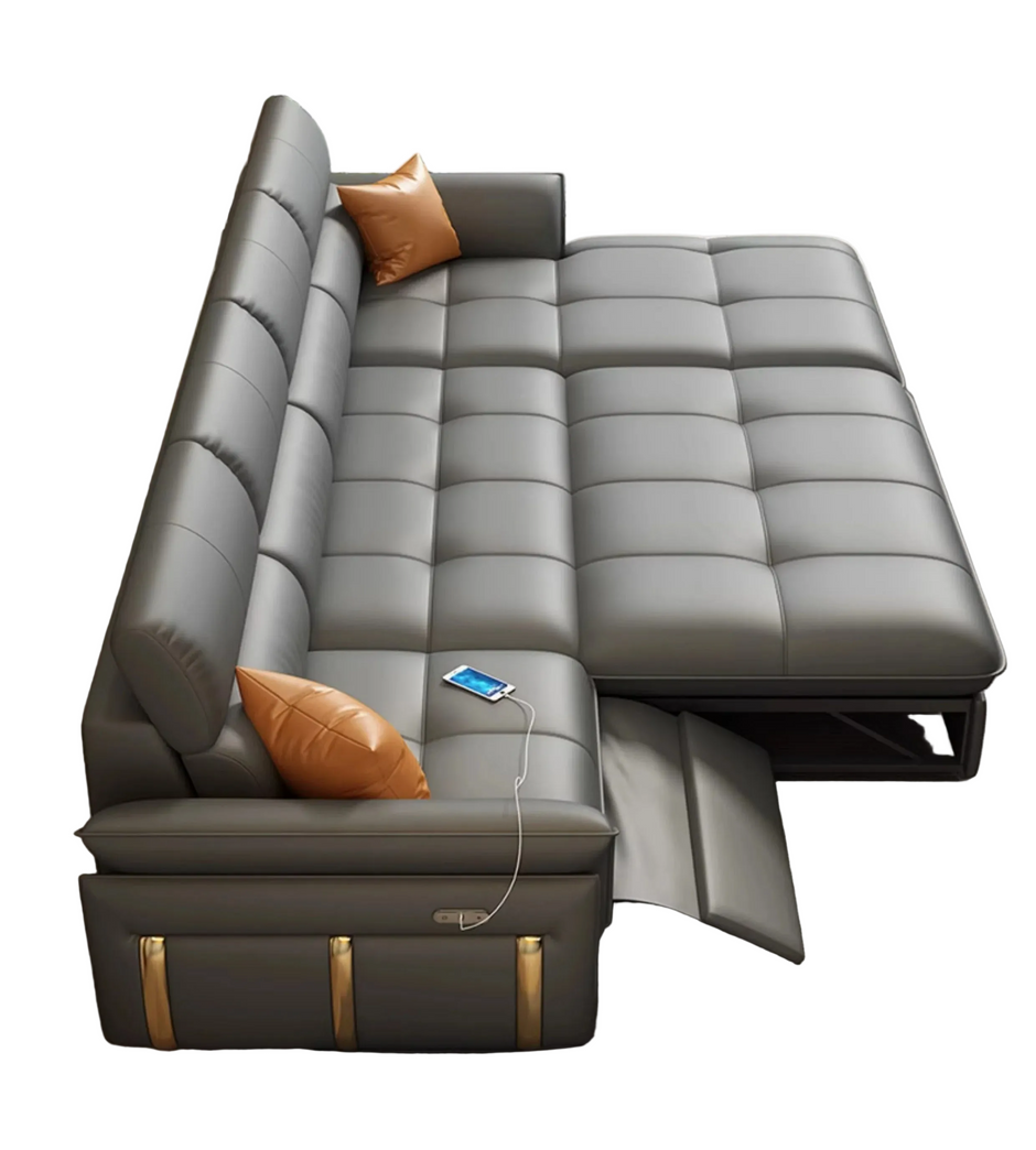 Leather Recliner Sectional Sofa