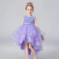 Sleeveless Kids Party Dress With Tulle Skirt
