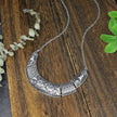Ethnic Tribal Carved Metal Collar Necklace / Ruchi