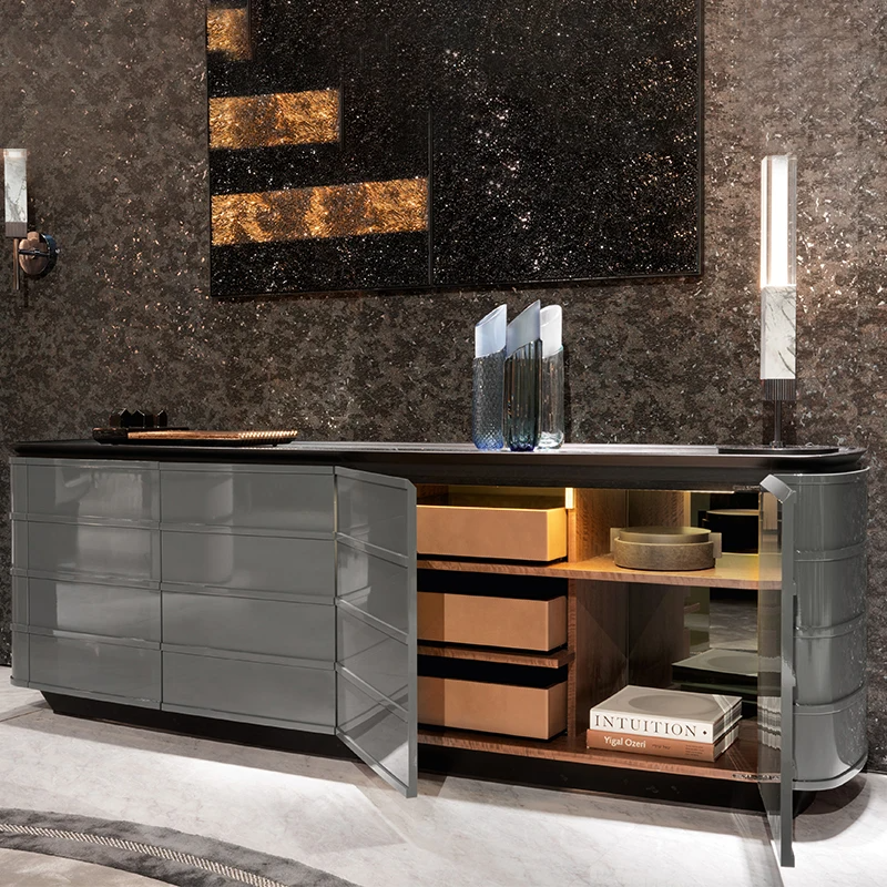 Modern Marble Top Buffet Table With Storage / Ruchi