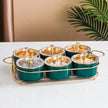 Ceramic Dry Fruit Bowl Set With Lid / Ruchi