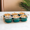 Ceramic Dry Fruit Bowl Set With Lid / Ruchi