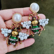 Luxurious Fashion Design Pearl Metal Earrings / Ruchi