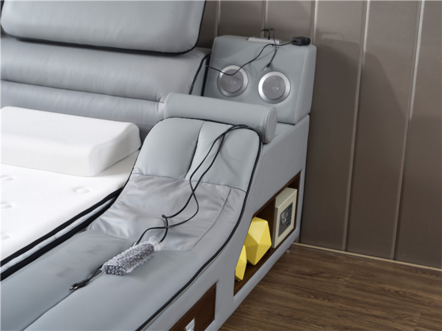 Ultimate Leather Upholstery Multifunctional Smart Bed / Ruchi