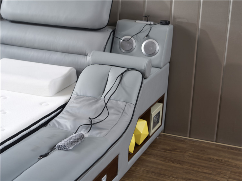 Ultimate Leather Upholstery Multifunctional Smart Bed / Ruchi