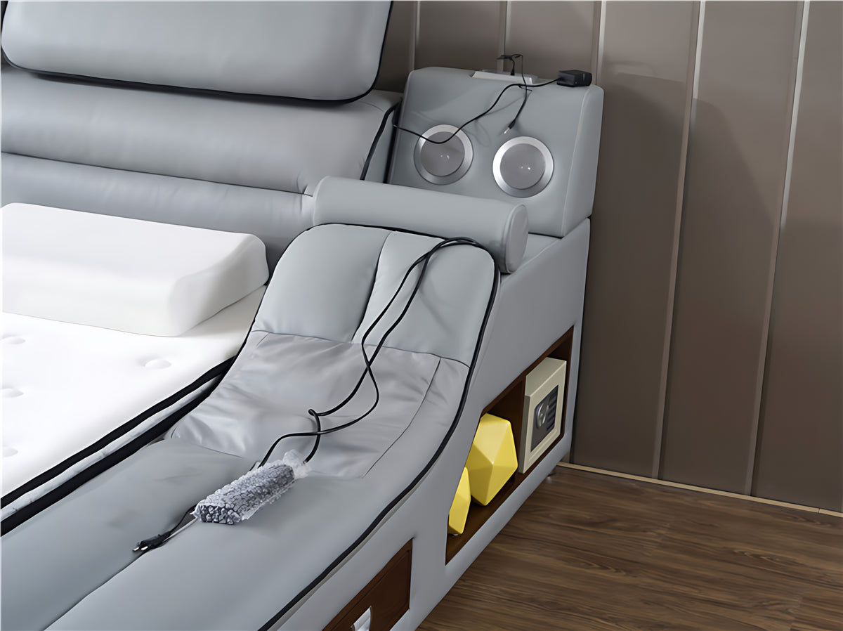 Ultimate Leather Upholstery Multifunctional Smart Bed / Ruchi