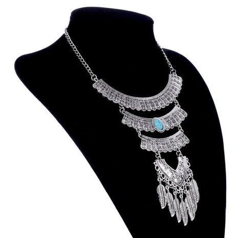 Vintage Tribal Multilayer Collar Metal Necklace / Ruchi