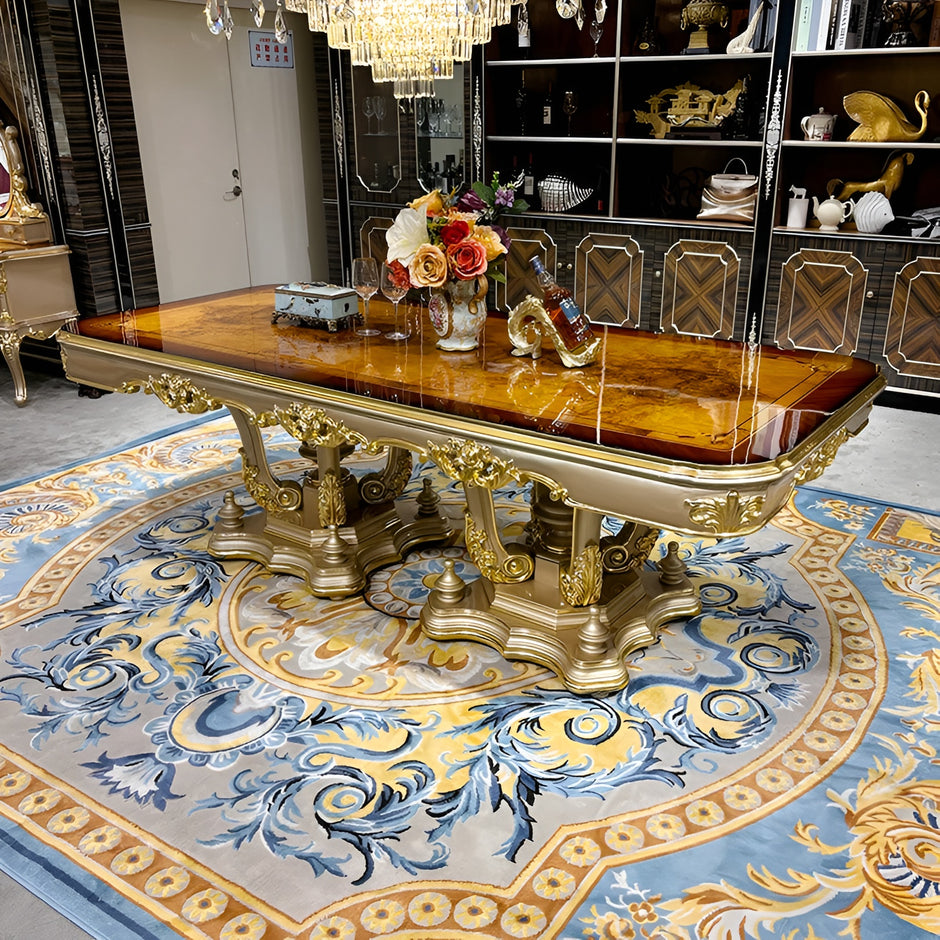 90-Inch European Wooden Dining Set For 8 / Ruchi